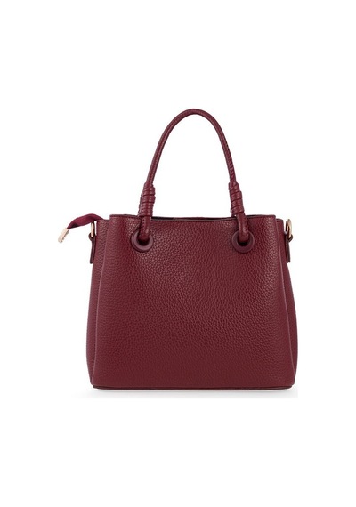 Bilik Deri Logo Detaylı Bordo Kadın El Çantası Riv 145-r Bordo