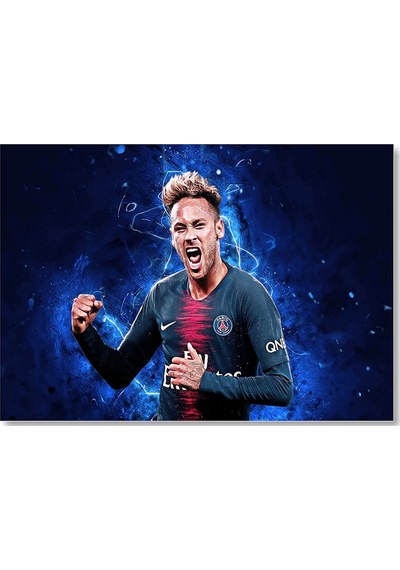 Cakasepetim Neymar Jr Psg Futbol Takımı Mavi Fon Görseli Ahşap Mdf Tablo