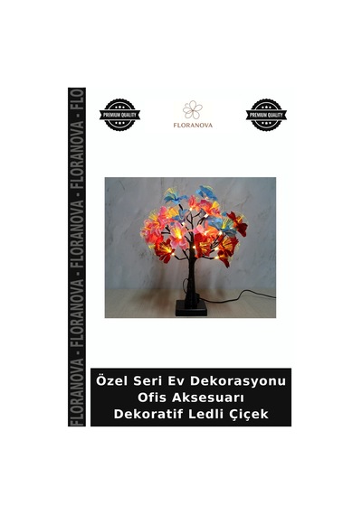 Özel Seri Ev Dekorasyonu Ofis Aksesuarı Dekoratif Ledli Çiçek Çok Renkli