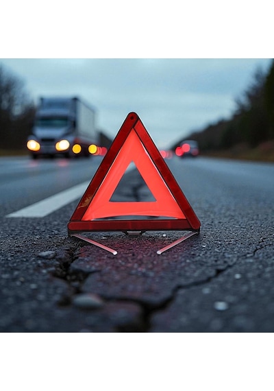 Üçgen Reflektörlü Araç Uyarı Levhası Katlanabilir Trafik Güvenlik Uyarı Levhası Acil Durum Yol