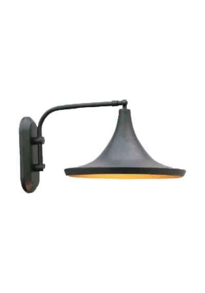 Mylight Metal Aplik Siyah Içi Sarı Retro Aplik 35cm En