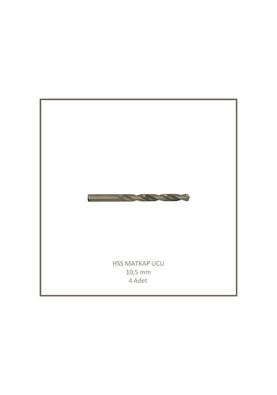 Hss Matkap Ucu 10,5 Mm, Metal, Ahşap, Plastik İçin 4 Adet
