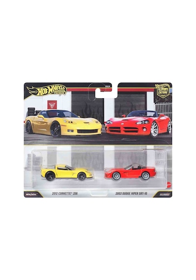 Hot Wheels 2'li Premium Araba Seti Jhw54 2012 Corvette Z06 & 20 Çok Renkli