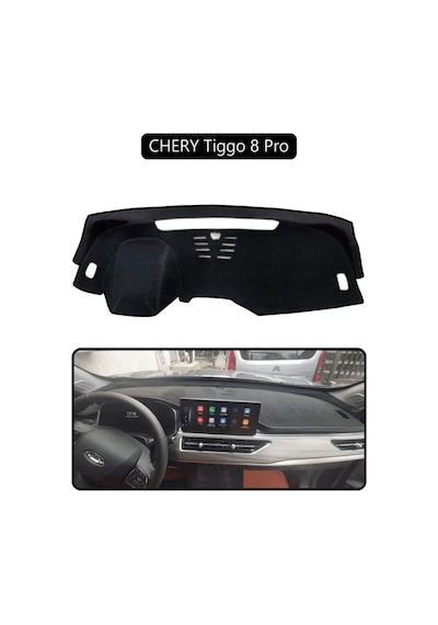 Chery Tiggo 8 Pro Torpido Koruma Halısı Siyah Kenar