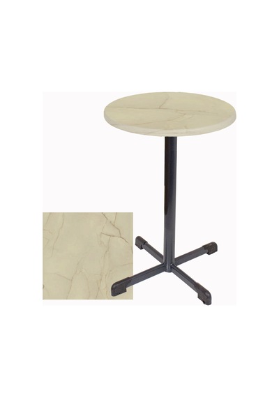 Bistro Masa Halley - Werzalit, Wermodin Ve Allzalit Tabla 70 Cm Çap - Golden Marble Çok Renkli