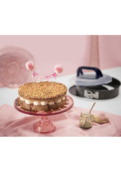 Kaiser Bake & Take Kelepçeli Kapaklı Yuvarlak Kek Kalıbı 26 Cm Siyah