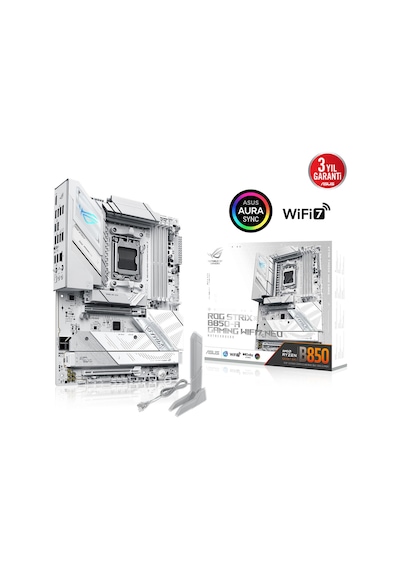 Asus Rog Strıx B850-a Gamıng Wıfı7 Neo Ddr5 Hdmı Dp Pcıe 5.0 Am5 Matx Beyaz