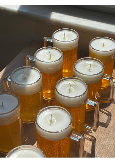 Bira Mum Dekoratif Mum Bira Sarı