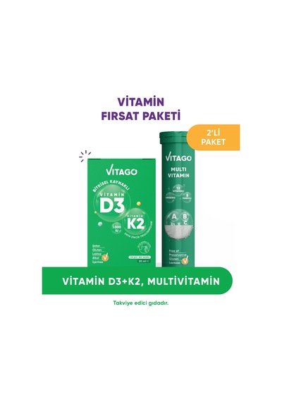 2’Li-Vitago Vitamin D3 Vitago Multivitamin Efervesan Tablet
