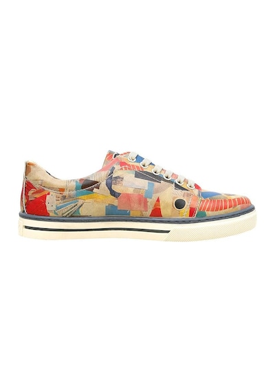 Kadın Vegan Deri Çok Renkli Sneakers - Hi Fish Tasarım