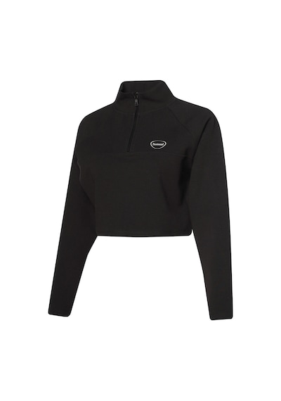 Hummel Tech Kadın Siyah Bisiklet Yaka Sweatshirt Siyah