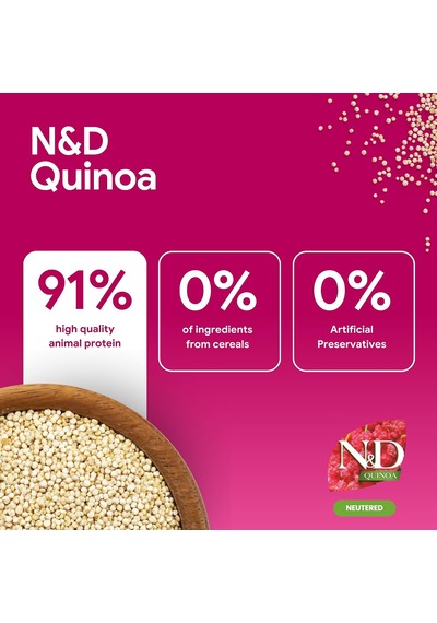 Tr N&d 2.5 Kg Quinoa Tahılsız Ördek, Brokoli & Kuşkonmaz Kısırlaştırılmış Yetişkin Mini