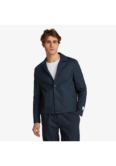 Calvin Klein Erkek Mavi Keten Karışımlı Ceketdüzk10k114392