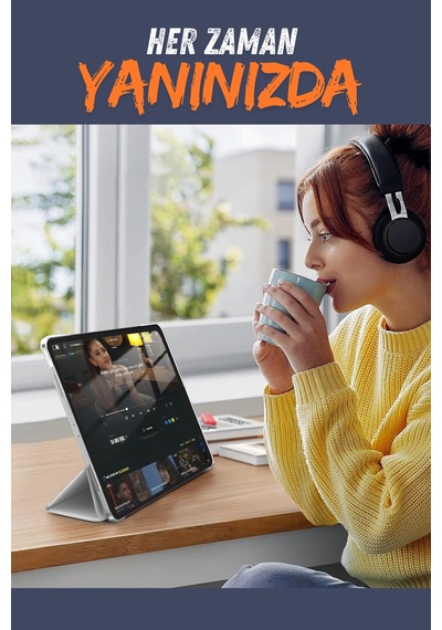 Apple Uyumlu iPad Air 13 İnç M2 Çipli 2024 Akıllı Smart Cover Tablet Kılıfı A2898/a2899/a2900 Tablet Kılıfı