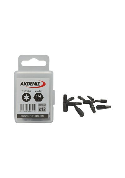 Akdeniz Akd/t25225 1/4 Torx T25x25 Mm 192 Adet Bits Uç