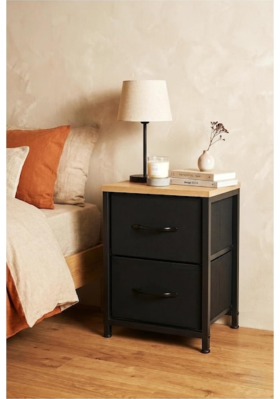 2 Raflı Metal Komodin Yan Sehpa Çok Amaçlı Dolap Organizer Mdf Tabanlı Kumaş Çekmece Çok Renkli 2 Raflı Metal Komodin Yan Sehpa Çok Amaçlı Dolap Organizer Mdf Tabanlı Kumaş Çekmece Çok Renkli
