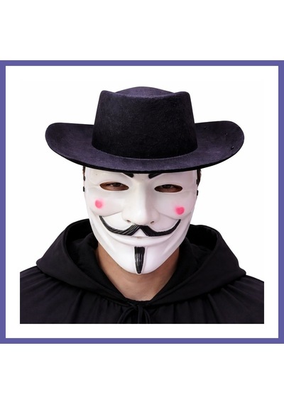 Bezos Vendetta Maske Ve Şapka Seti Anonim Stil Parti Maskesi Nıda Diğer
