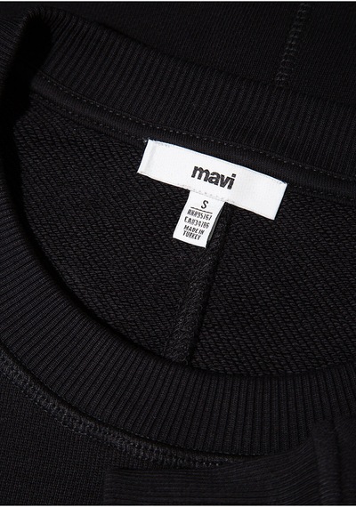 Mavi Kadın Bisiklet Yaka Sweatshırt Siyah 1s10390-900 Siyah