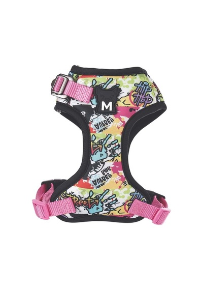 M-pets Urban Style Graffıtı Easy Fit Köpek Göğüs Tasması L Çok Renkli