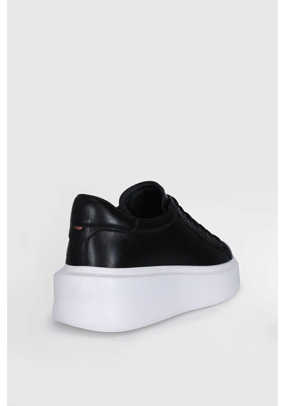 Lufian Gage Siyah Hakiki Deri Erkek Sneaker Ayakkabı 111230234-205 Siyah