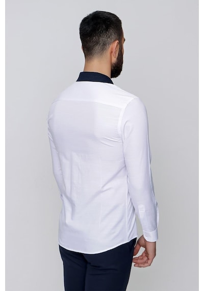 Efor G 1491 Slim Fit Beyaz Spor Gömlek Beyaz