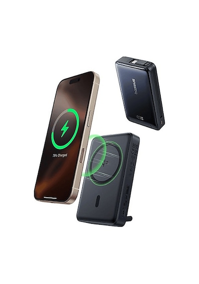 Baseus Nomos Qi2 10.000 Mah 45w Manyetik Taşınabilir Şarj Cihazı Siyah