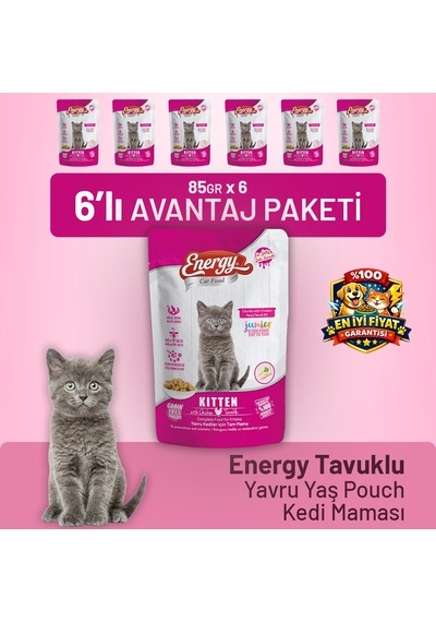 Tavuklu Yavru Yaş Kedi Maması 85 G - 6 Adet