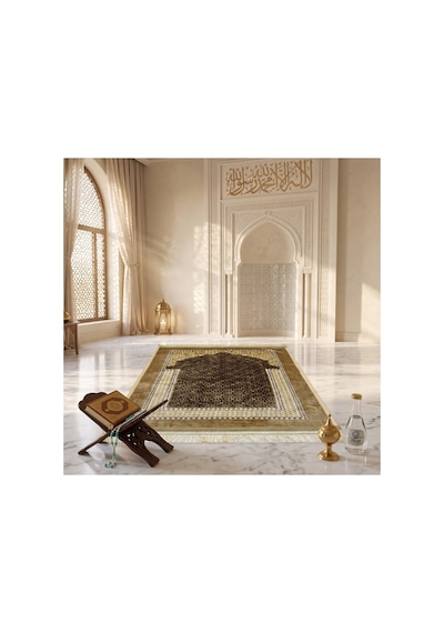 Peluş Seccade 80x120 Cm Desenli Lüks Namaz Seccadesi Çok Renkli-5
