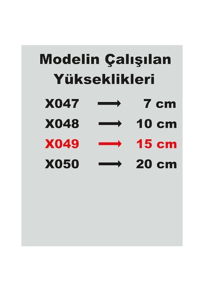 Stencil Harf Boyama Şablonu X049 Harf Yüksekliği 15 Cm