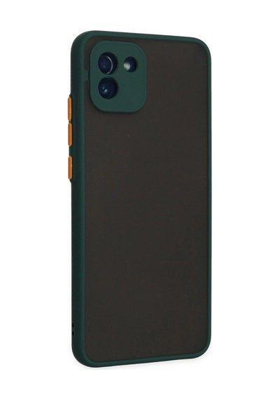 Gld-spt- Newface Samsung Uyumlu Galaxy A03 Kılıf Montreal Silikon Kapak - Yeşil