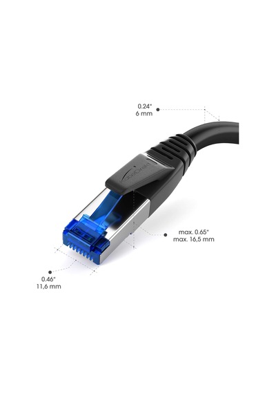 Kabeldirekt Cat 7 Ethernet Kablosu 10gbit/s 1m