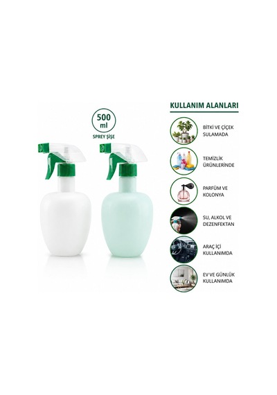 Krt-1136 Elma Sprey Şişe Plastik 500ml - 50'li Paket Diğer