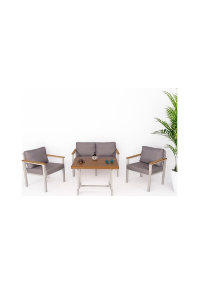 Neokas Balkon Mobilyası, Bahçe Takımı, 1+1+2+masa, Kafe Koltuğu, Bekleme Alanı Koltuğu