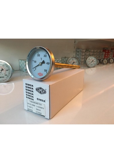 Simga 63 Mm 500 Derecec Taş Fırın Termometresi 20 Cm Boylu