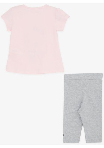 Breeze Kız Çocuk Kapri Taytlı Takım Sevimli Kız Baskılı 1.5-5 Yaş, Pembe-pembe Pembe