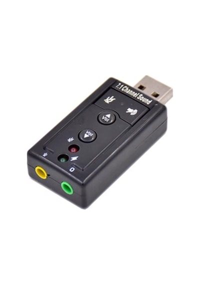 7.1 USB Ses Kartı Harici Virtual Ses Kartı Siyah