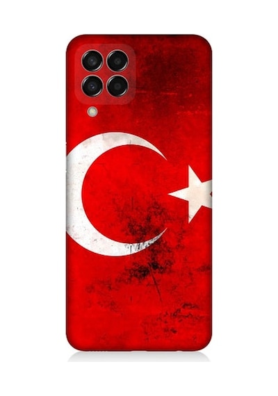 Samsung Galaxy M33 Uyumlu Türk Bayrağı Desenli Silikon Kılıf