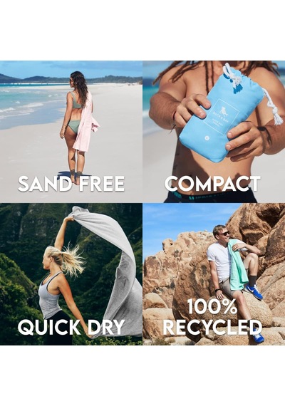 Essential Hızlı Kuruyan Plaj Havlusu - Hafif, Kompakt, Mikrofiber Spor, Fitness, Plaj, Havuz Ve Seyahat Havlusu - Laci Çok Renkli