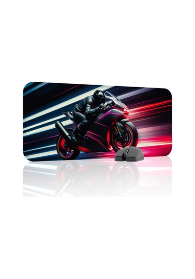 Motorsiklet Kaymaz Dikişli Kauçuk Oyuncu Mousepad V3 - 70x30 Xl Gaming Mouse Pad Fare Altlığı