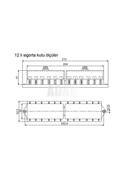 Standart Bıçak Sigorta Kutusu Sigortalık Yuva Aksa 10