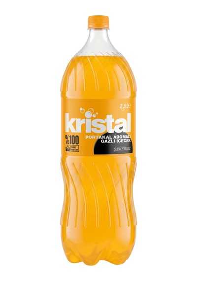 Kristal Portakal Aromalı Şekersiz Gazlı İçecek 2.5 L 6'lı