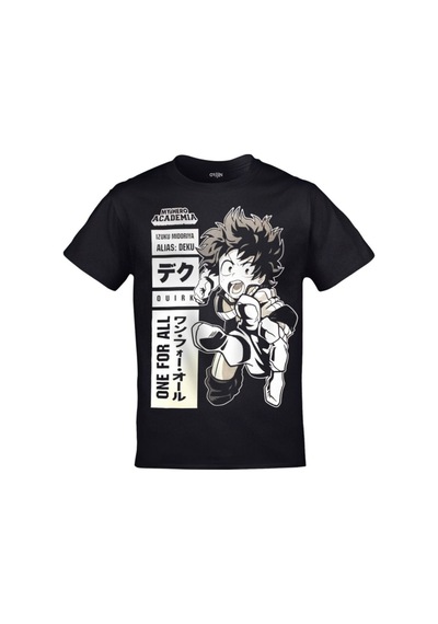 Kalic Studio My Hero Academia Izuku Midoriya Deku Anime Baskılı Unisex Siyah Siyahorj128