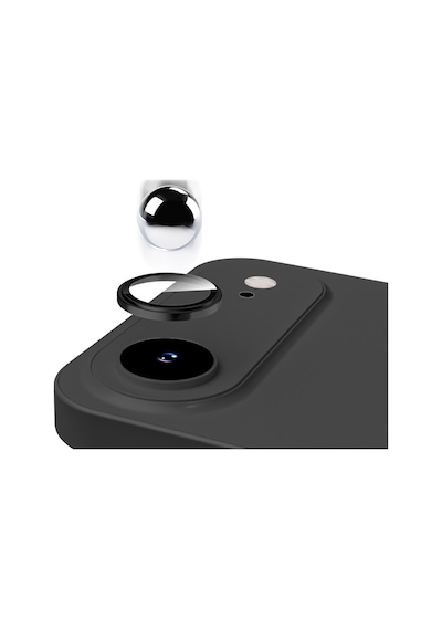 Apple Uyumlu iPhone 17 Air Zore Mikro Kamera Lens Koruyucu Siyah