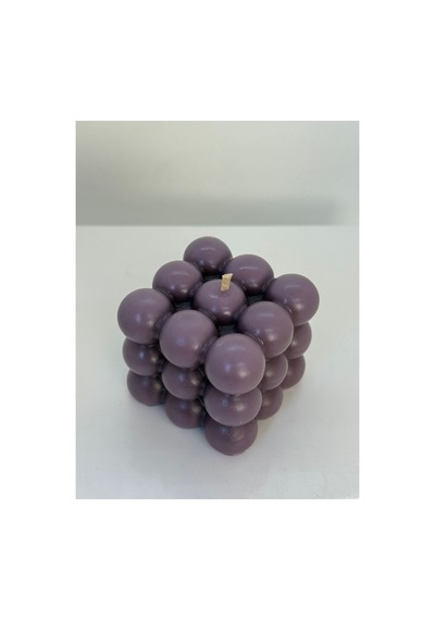 Şeffaf Kutulu Mor Bubble Mum-doğal Soya Wax Dekor Mum Düğün, Nişan, Kına,hediyelik