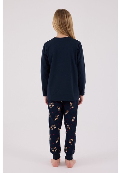 Arnetta Kız Çocuk Lacivert Pijama Takımı Lacivert