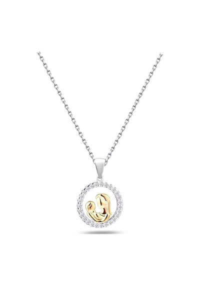 Brezza Lusso Jewelry Gümüş Zirkon Taşlı Anne Bebek Gümüş Kolye 334280715 50 CM