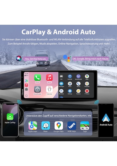 Carpurıde Kablosuz Carplay Ve Araç Kameralı Android Auto - 10,26" Hd Ips Araç Dokunmatik Ekranı, 4k Ön Ve 1080p Arka Kamera, Döngü Kayıt, Bluetooth Ses, Ayna Bağlantısı, Gps, Siri Carpurıde Kablosuz Carplay Ve Araç Kameralı Android Auto - 10,26" Hd Ips Araç Dokunmatik Ekranı, 4k Ön Ve 1080p Arka Kamera, Döngü Kayıt, Bluetooth Ses, Ayna Bağlantısı, Gps, Siri