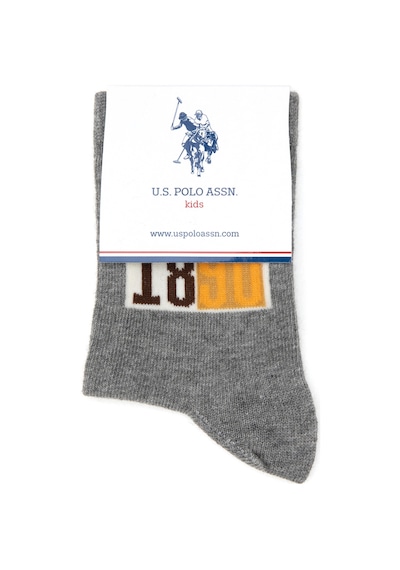 U.s. Polo Assn. Erkek Çocuk Gri Melanj Çorap Soket 50318047-vr086 Grı Melanj