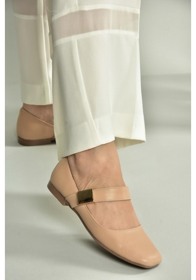 Fox Shoes U726454509 Ten Kadın Babet Ten-suni Deri