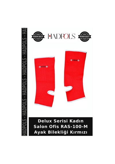 Delux Serisi Kadın Salon Ofis Ras-100-m Ayak Bilekliği Kırmızı